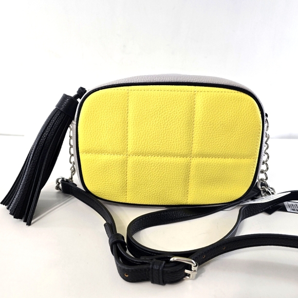 Tahari Handbags - Tahari Quincy Colorblock Hobo Bag Quilt Faux Leather Recycled Tassel Hanbag NWT